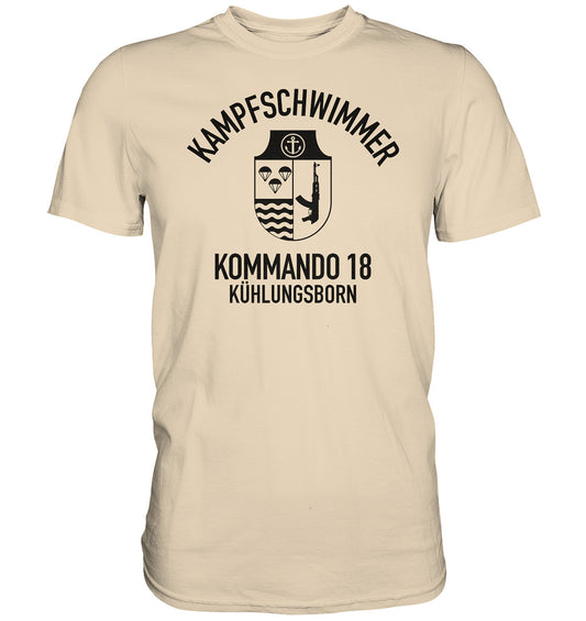 PREMIUM SHIRT UNISEX • DDR KAMPFSCHWIMMER KÜHLUNGSBORN - hell