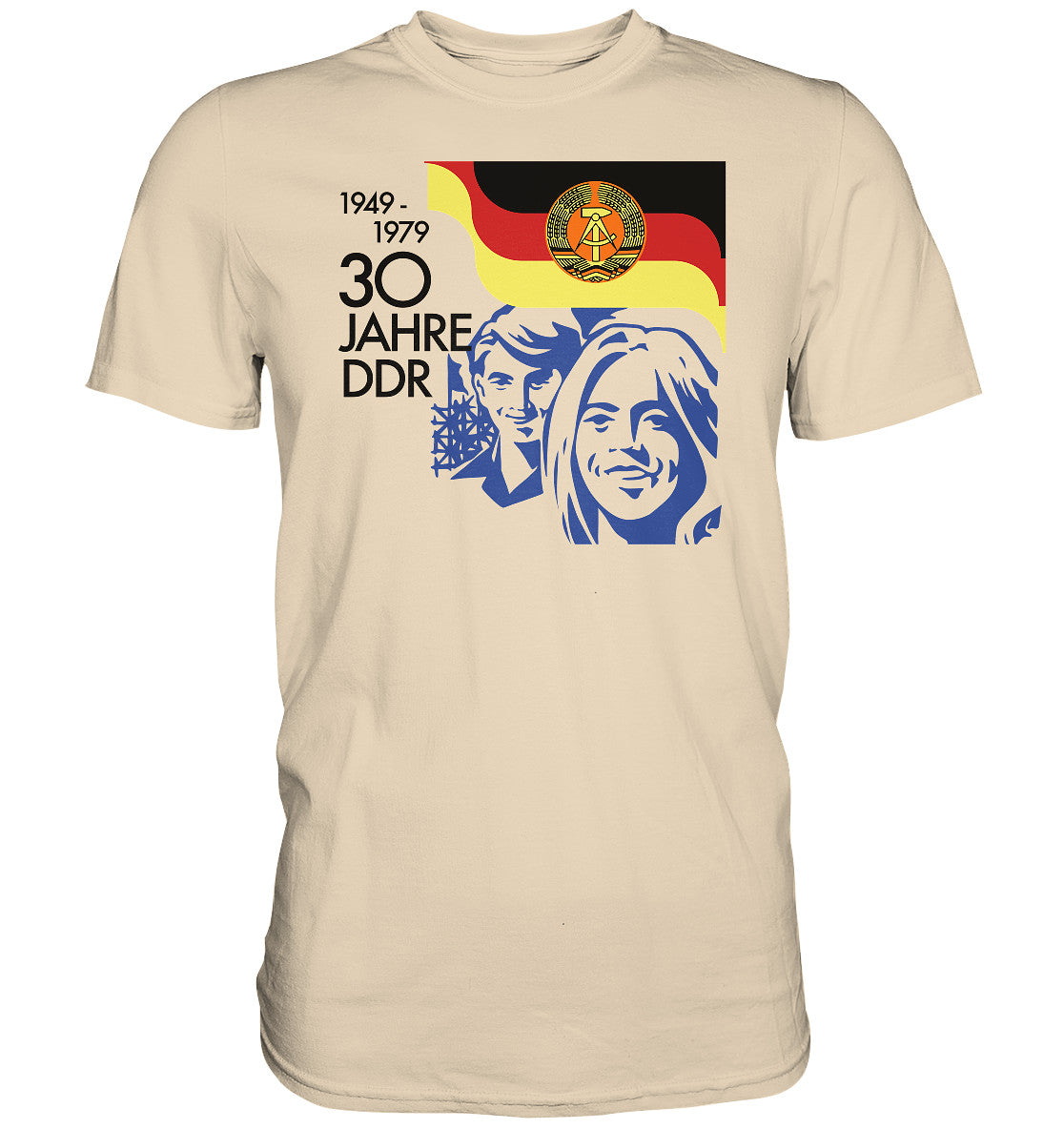 PREMIUM SHIRT UNISEX • 30 JAHRE DDR - BRIEFMARKE