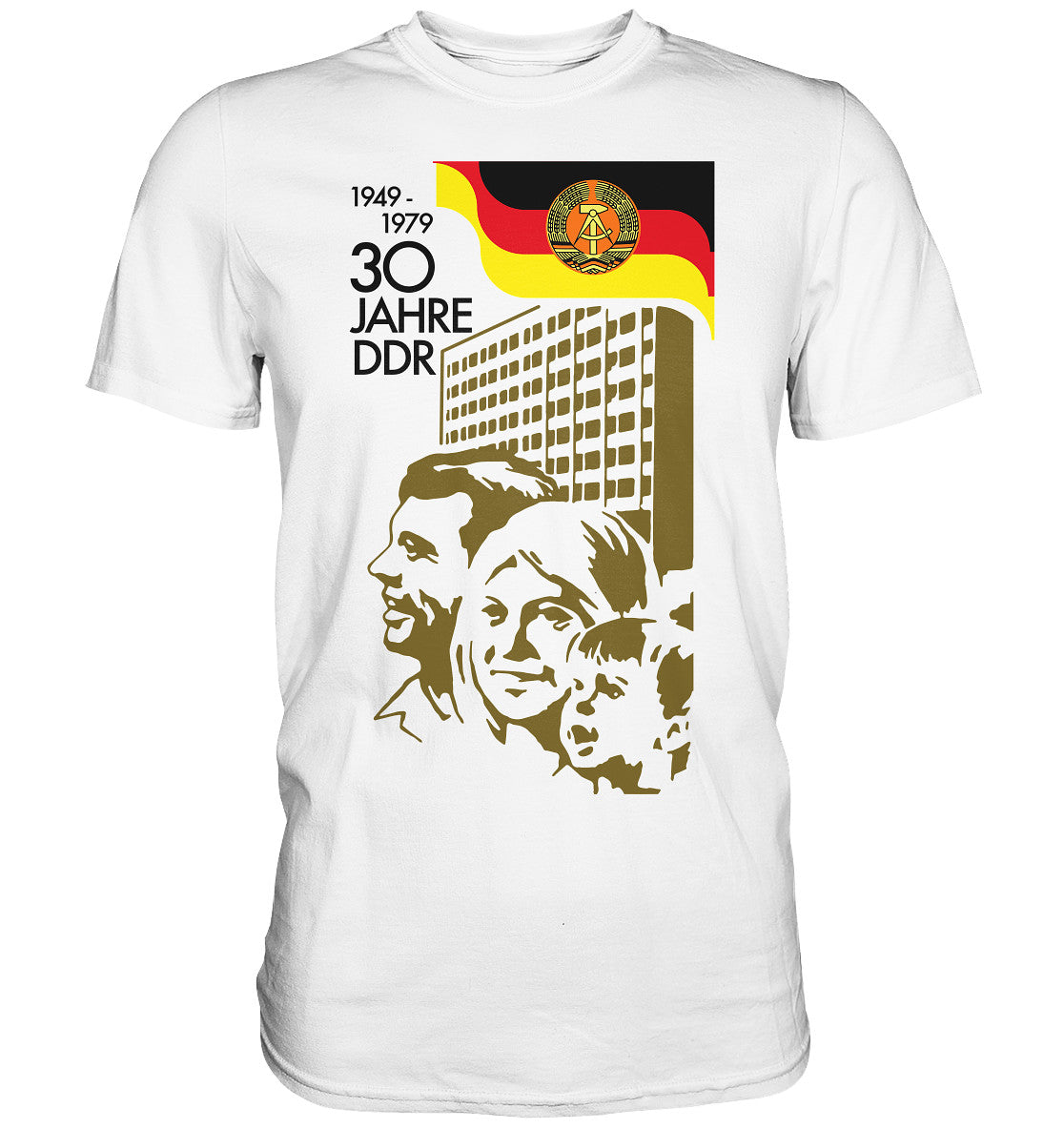 PREMIUM SHIRT UNISEX • 30 JAHRE DDR - BRIEFMARKE