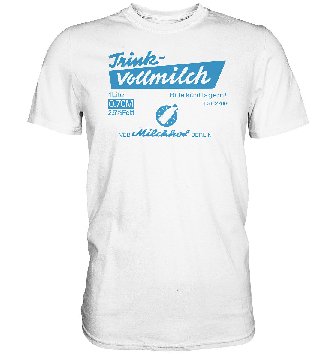 PREMIUM SHIRT UNISEX • TRINK-VOLLMILCH hell