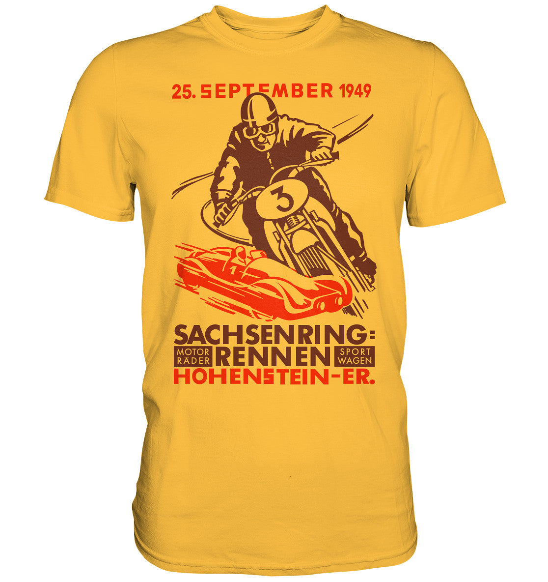 PREMIUM SHIRT UNISEX • SACHSENRING-RENNEN 1949 - hell