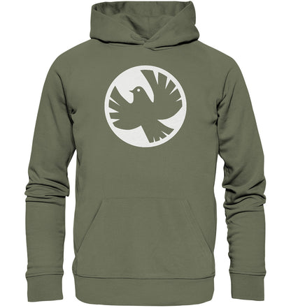 PREMIUM ORGANIC HOODIE UNISEX • ROCK FÜR DEN FRIEDEN - TAUBE