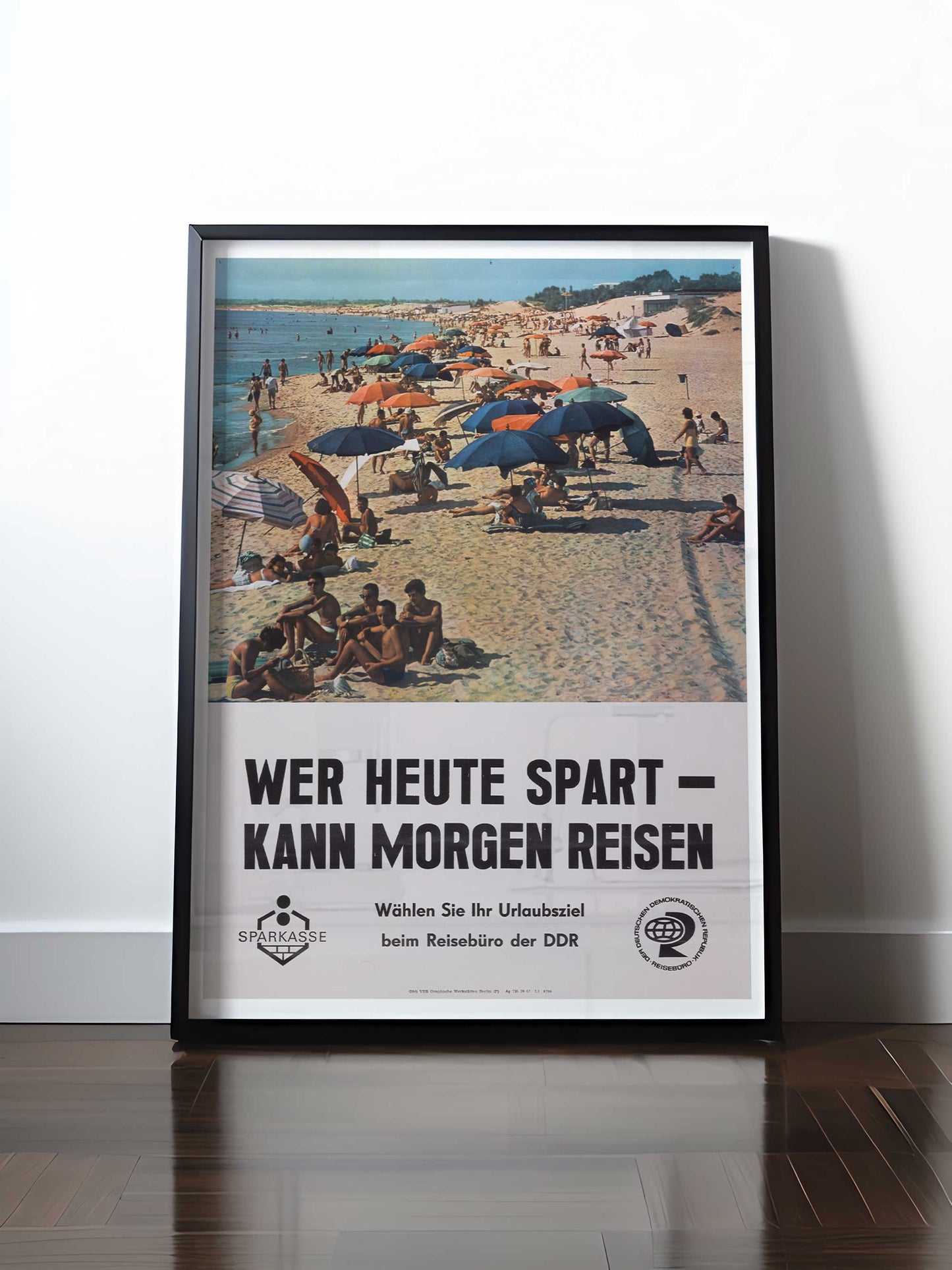 HISTORISCHES POSTER (A4 | A3 | A2 | A1) • WER HEUTE SPART - KANN MORGEN REISEN