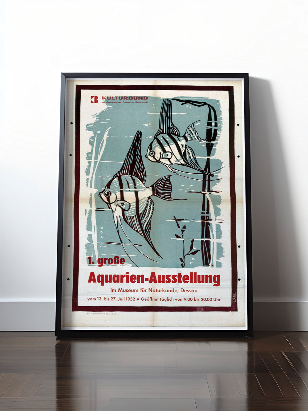 HISTORISCHES POSTER (A4 | A3 | A2 | A1) • AQUARIENAUSSTELLUNG DESSAU 1952