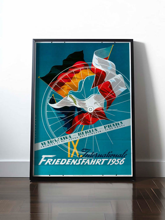 HISTORISCHES POSTER (A4 | A3 | A2 | A1) • INTERNATIONALE FRIEDENSFAHRT 1956