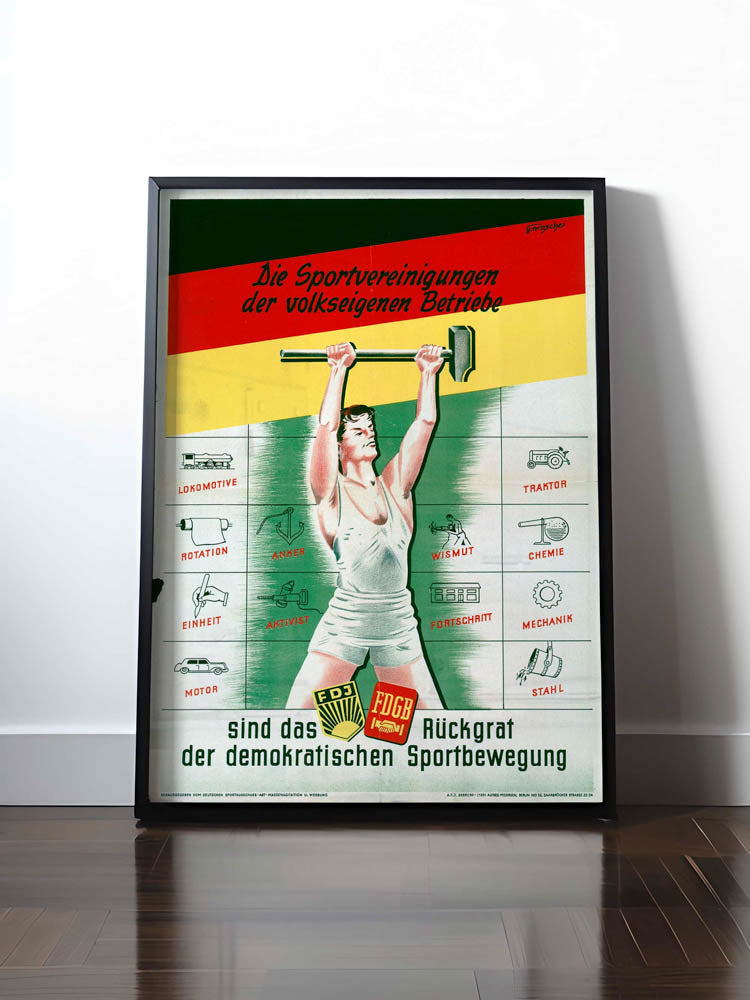 HISTORISCHES POSTER (A4 | A3 | A2 | A1) • SPORTVEREINIGUNGEN DER VOLKSEIGENEN BETRIEBE