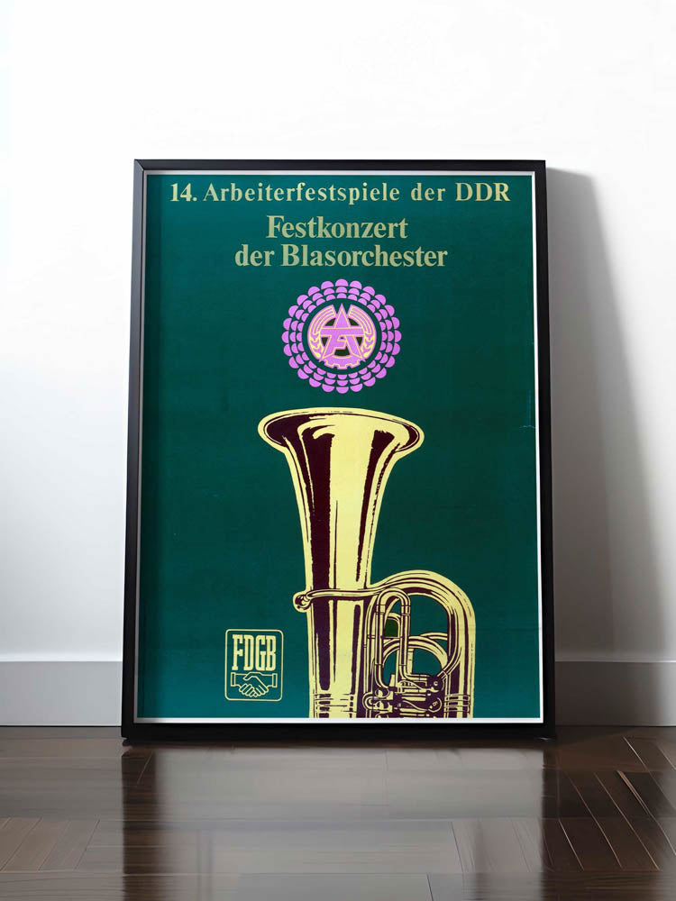 HISTORISCHES POSTER (A4 | A3 | A2 | A1) • 14. ARBEITERFESTSPIELE DER DDR - FESTKONZERT DER BLASORCHESTER