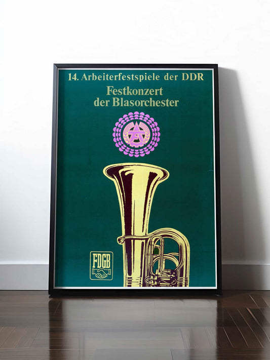 HISTORISCHES POSTER (A4 | A3 | A2 | A1) • 14. ARBEITERFESTSPIELE DER DDR - FESTKONZERT DER BLASORCHESTER