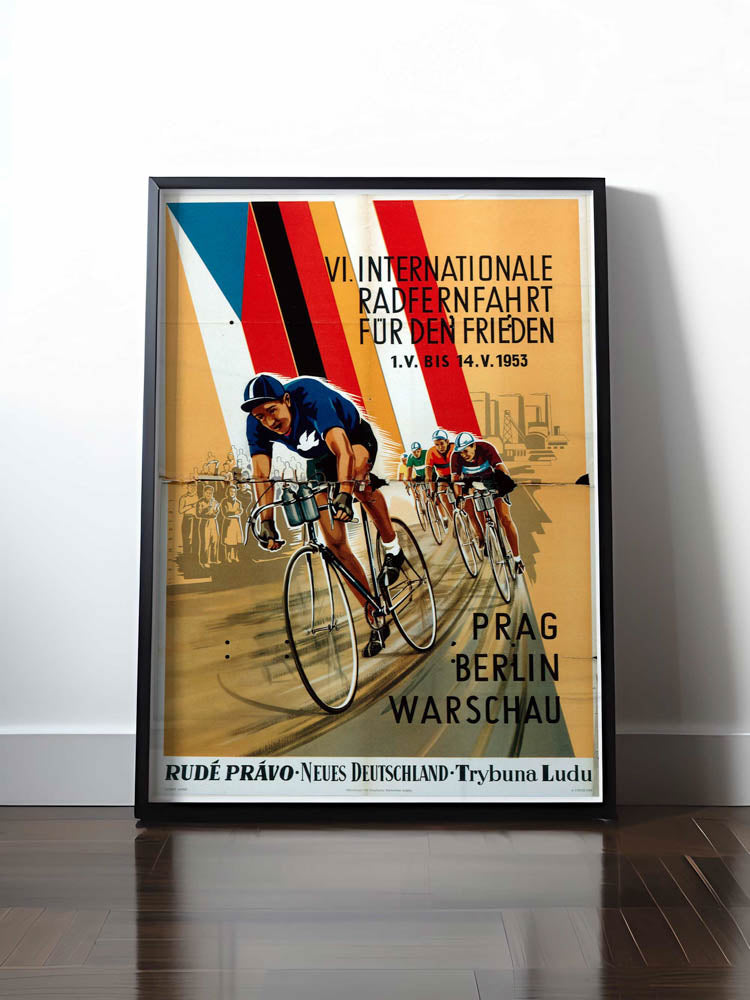 HISTORISCHES POSTER (A4 | A3 | A2 | A1) • 6. INTERNATIONALE RADFERNFAHRT 1953