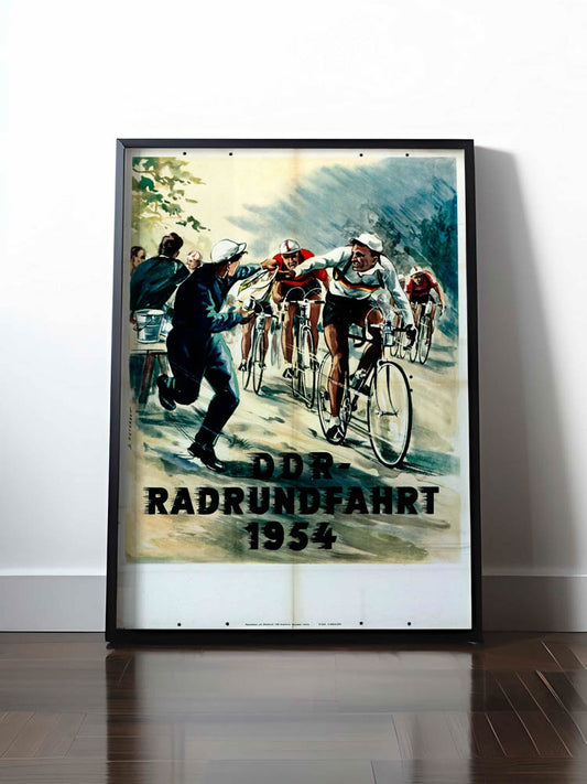 HISTORISCHES POSTER (A4 | A3 | A2 | A1) • DDR RADRUNDFAHRT 1954