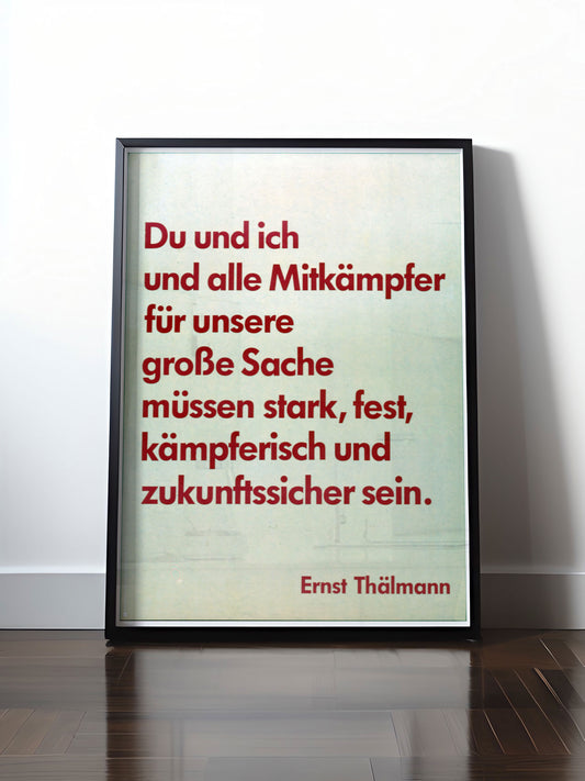 HISTORISCHES POSTER (A4 | A3 | A2 | A1) • DDR: ERNST THÄLMANN