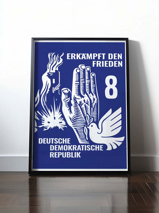 HISTORISCHES POSTER (A4 | A3 | A2 | A1) • BRIEFMARKE ERKÄMPFT DEN FRIEDEN