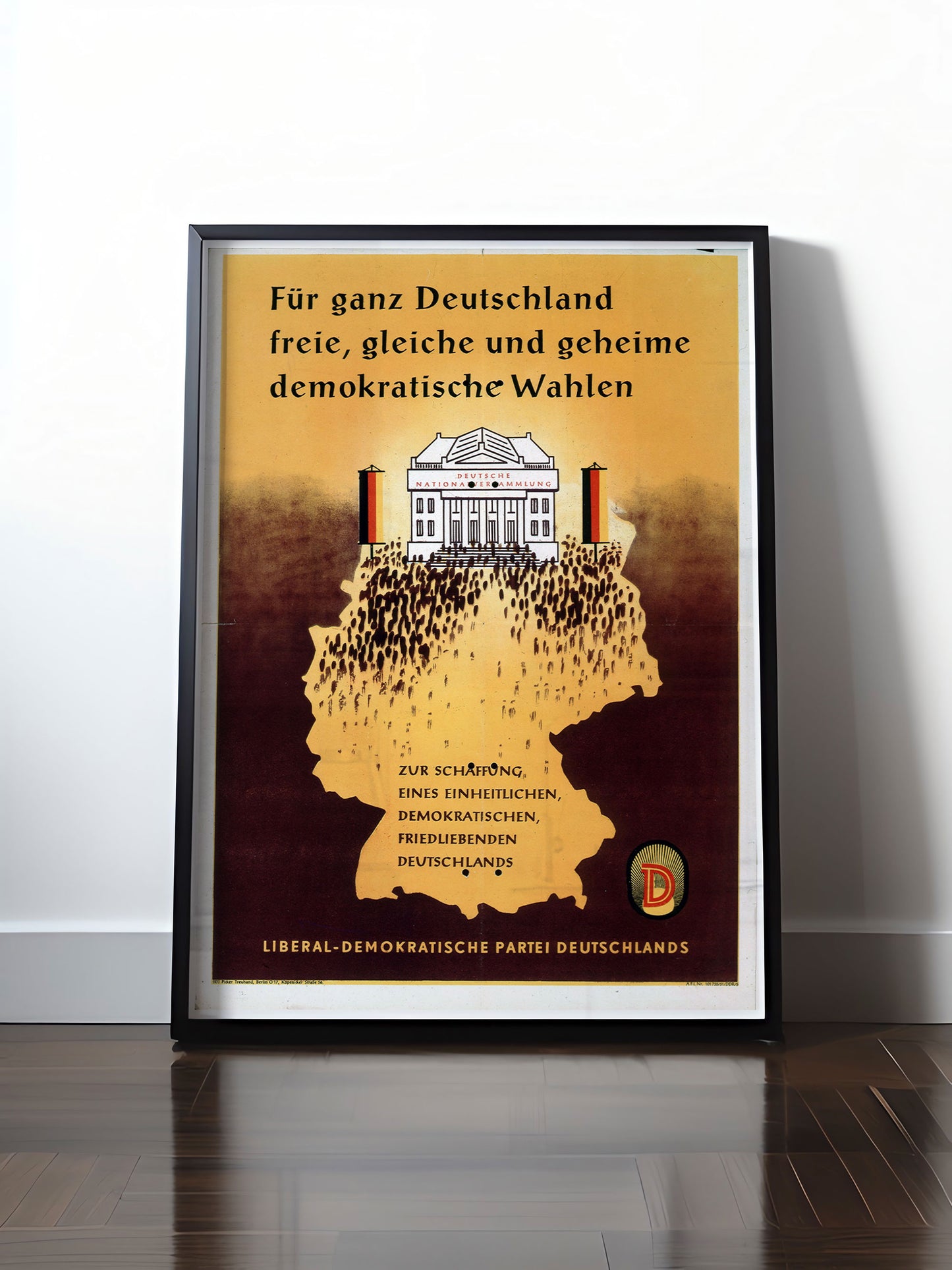 HISTORISCHES POSTER (A4 | A3 | A2 | A1) • DDR: FREIE WAHLEN IN GANZ DEUTSCHLAND!