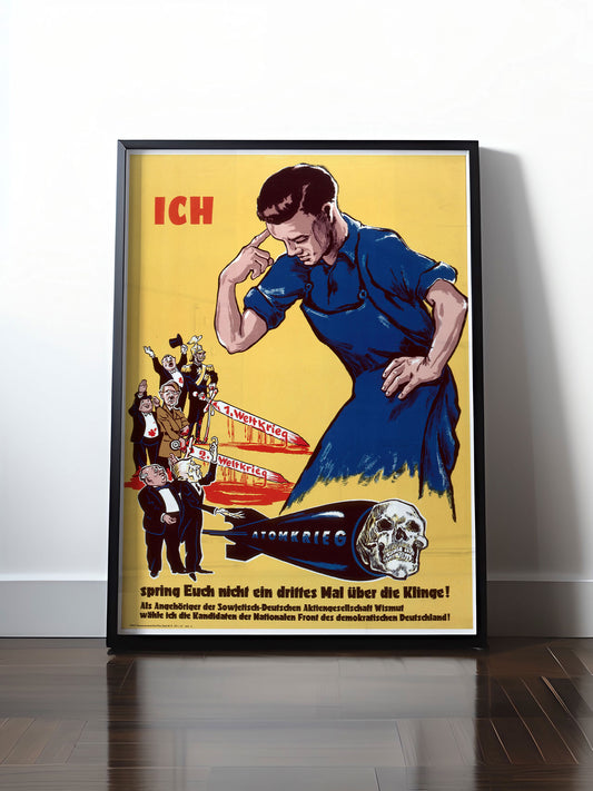 HISTORISCHES POSTER (A4 | A3 | A2 | A1) • DDR: KEIN DRITTES MAL KRIEG