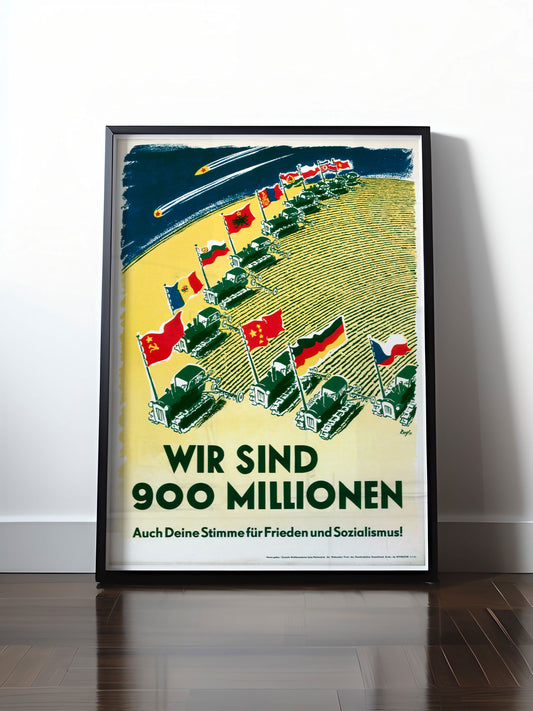 HISTORISCHES POSTER (A4 | A3 | A2 | A1) • DDR: WARSCHAUER PAKT - WIR SIND 900 MILLIONEN