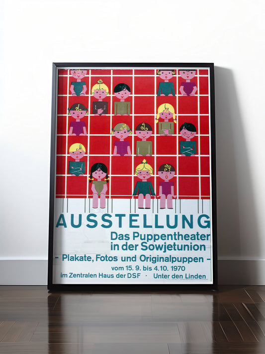 HISTORISCHES POSTER (A4 | A3 | A2 | A1) • DDR: AUSSTELLUNG PUPPENTHEATER DER SOWJETUNION, 1970