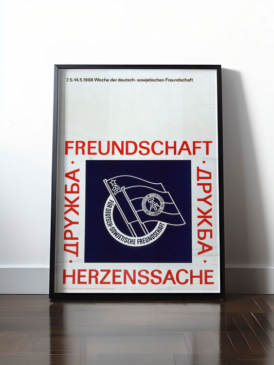 HISTORISCHES POSTER (A4 | A3 | A2 | A1) • HERZENSSACHE: DEUTSCH-SOWJETISCHE FREUNDSCHAFT