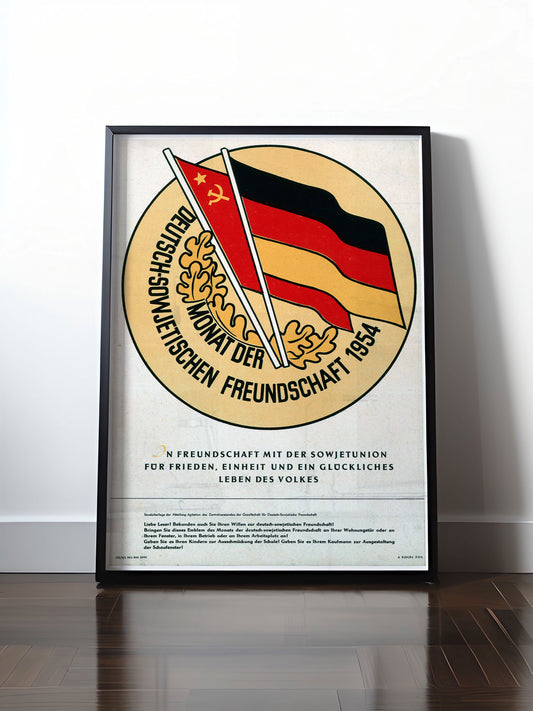 HISTORISCHES POSTER (A4 | A3 | A2 | A1) • MONAT DER DEUTSCH-SOWJETISCHEN FREUNDSCHAFT 1954