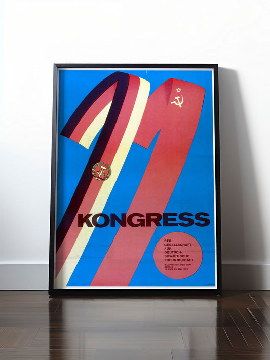 HISTORISCHES POSTER (A4 | A3 | A2 | A1) • KONGRESS DEUTSCH-SOWJETISCHE FREUNDSCHAFT