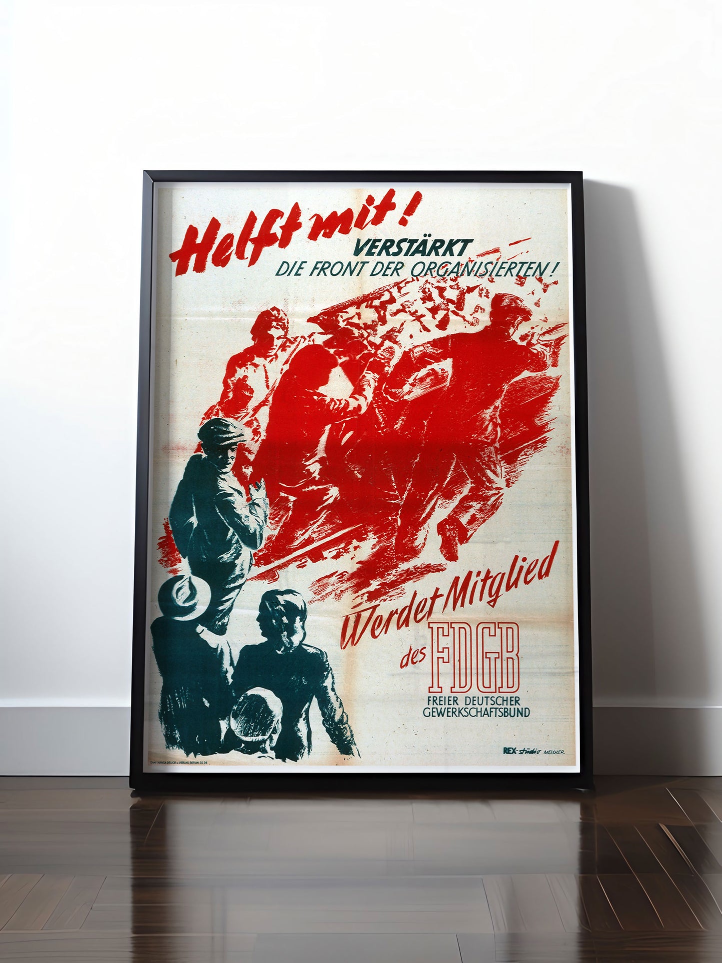 HISTORISCHES POSTER (A4 | A3 | A2 | A1) • FDGB - HELFT MIT!