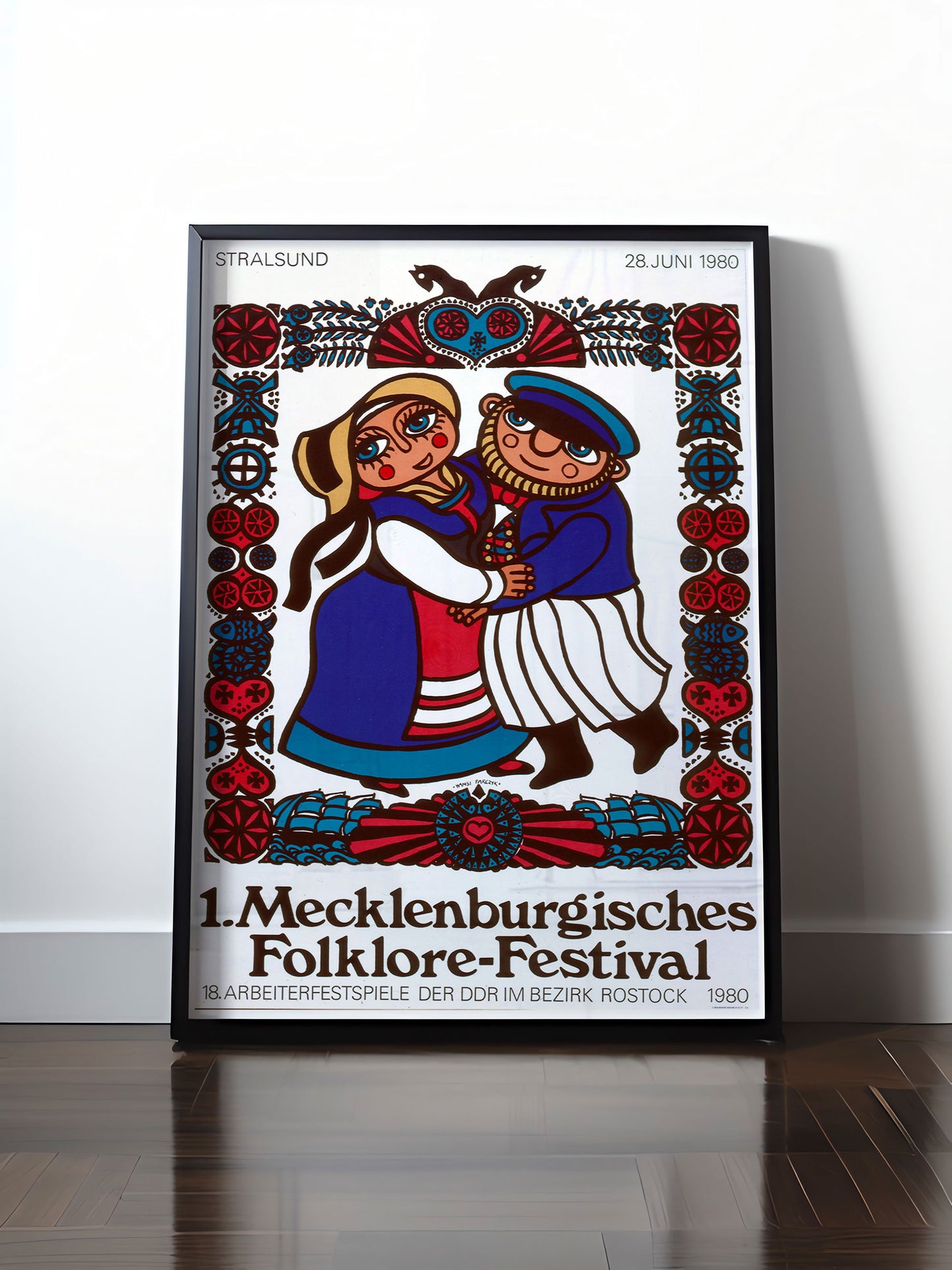 HISTORISCHES POSTER (A4 | A3 | A2 | A1) • MECKLENBURGER FOLKLORE-FESTIVAL 1980