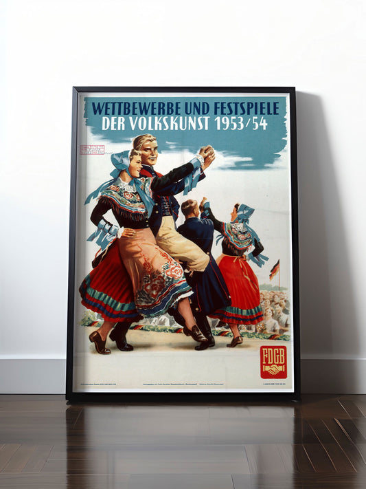 HISTORISCHES POSTER (A4 | A3 | A2 | A1) • VOLKSKUNST-FESTSPIELE 1953/54