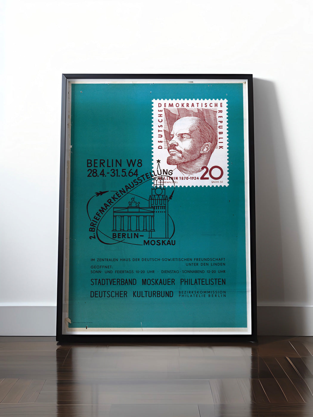 HISTORISCHES POSTER (A4 | A3 | A2 | A1) • DDR: BRIEFMARKENAUSSTELLUNG 1954