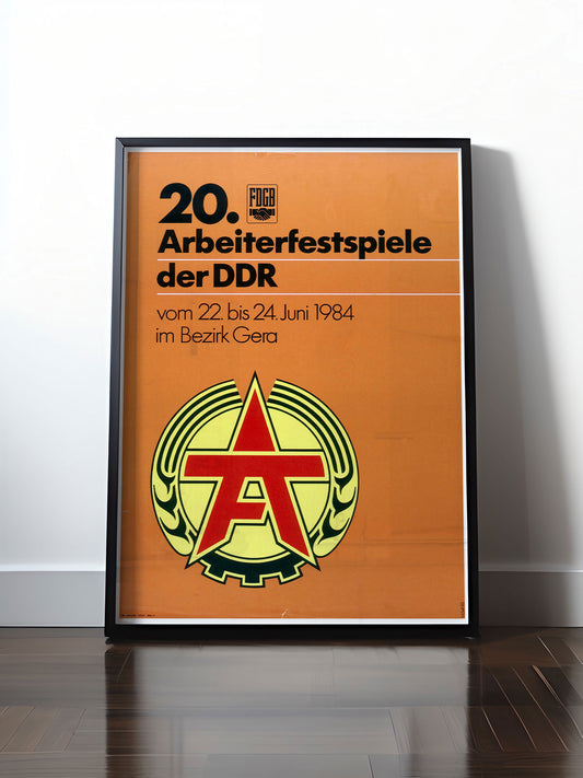 HISTORISCHES POSTER (A4 | A3 | A2 | A1) • 20. ARBEITERFESTSPIELE GERA 1984