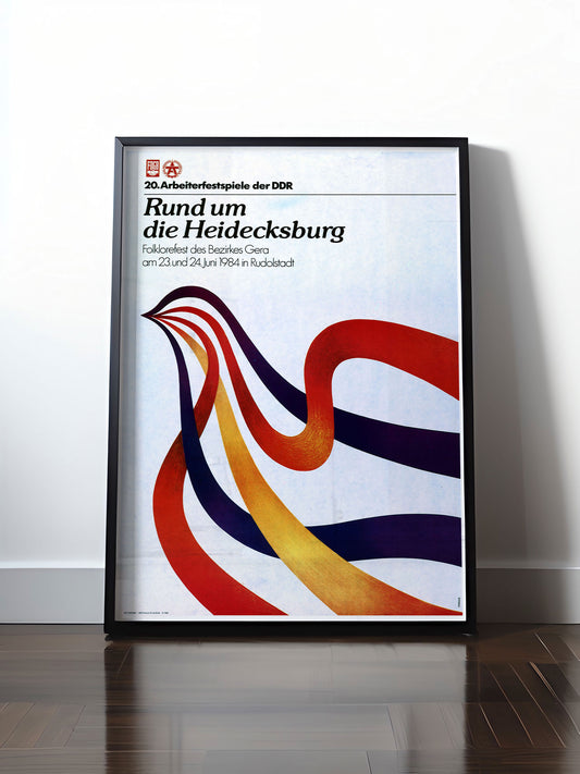 HISTORISCHES POSTER (A4 | A3 | A2 | A1) • 20. ARBEITERFESTSPIELE 1984 RUDOLSTADT