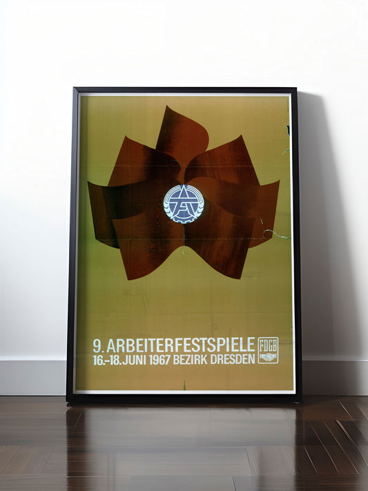 HISTORISCHES POSTER (A4 | A3 | A2 | A1) • 9. ARBEITERFESTSPIELE DRESDEN 1967