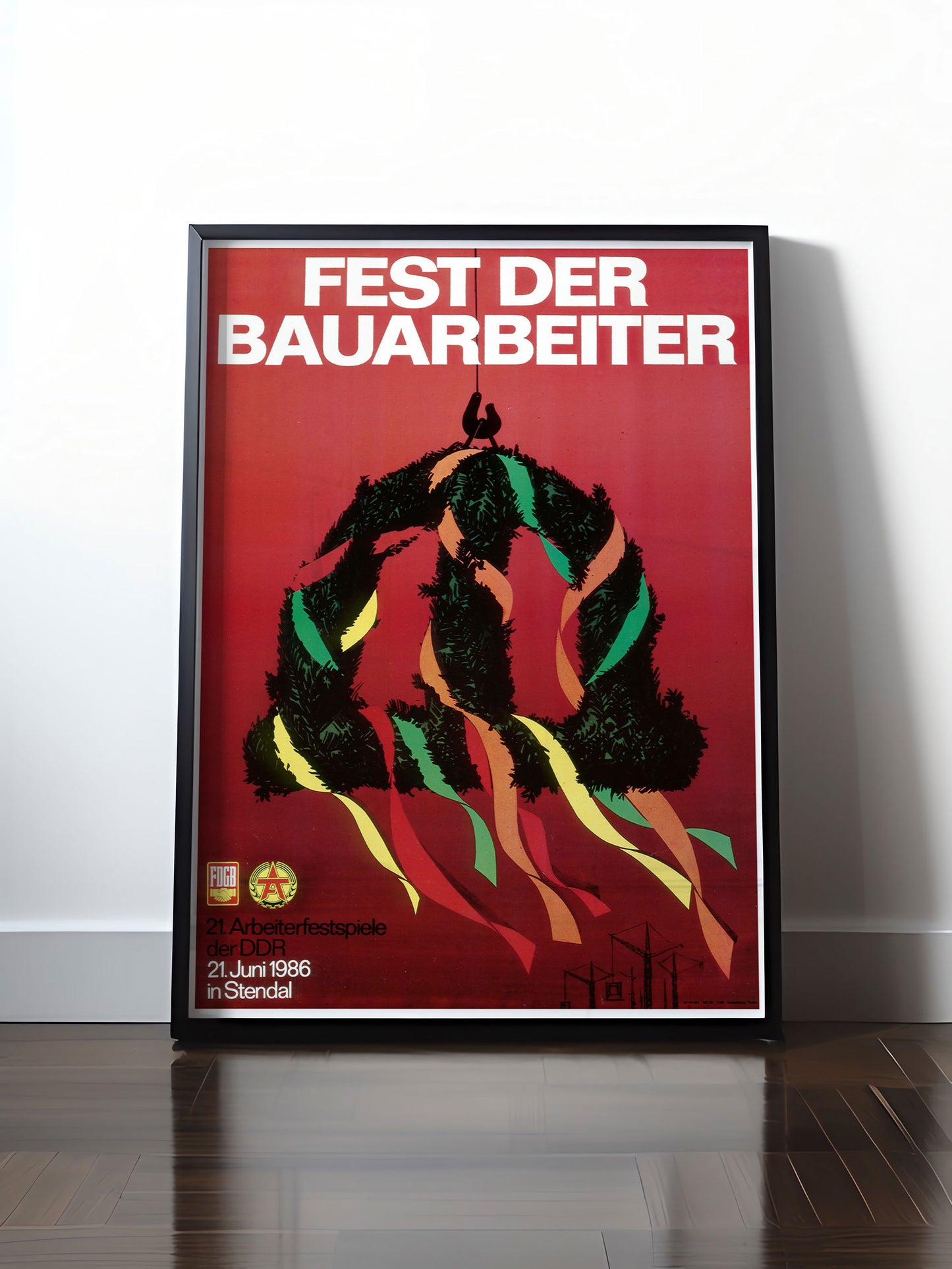 HISTORISCHES POSTER (A4 | A3 | A2 | A1) • FEST DER BAUARBEITER STENDAL 1986