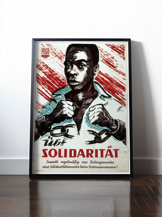 HISTORISCHES POSTER (A4 | A3 | A2 | A1) • FDGB - SOLIDARITÄT MIT AFRIKA