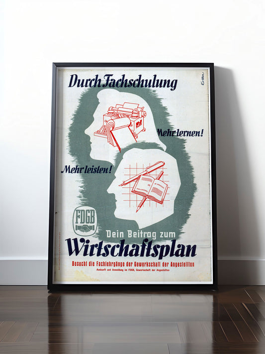 HISTORISCHES POSTER (A4 | A3 | A2 | A1) • FDGB WIRTSCHAFTSPLAN