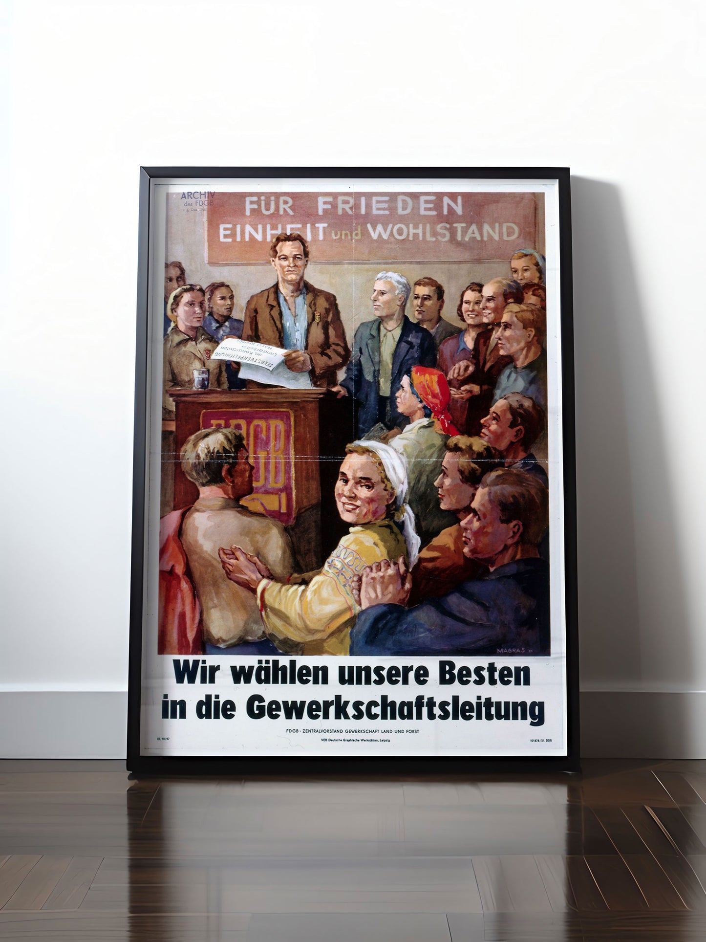 HISTORISCHES POSTER (A4 | A3 | A2 | A1) • WAHL GEWERKSCHAFTSLEITUNG