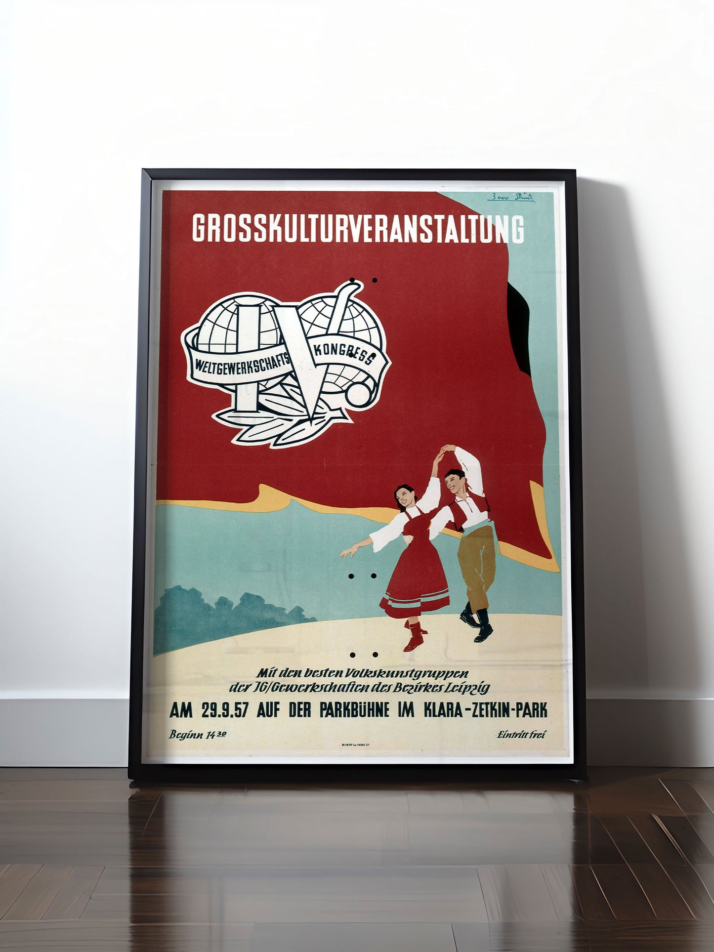 HISTORISCHES POSTER (A4 | A3 | A2 | A1) • GROSSKULTURVERANSTALTUNG LEIPZIG 1957