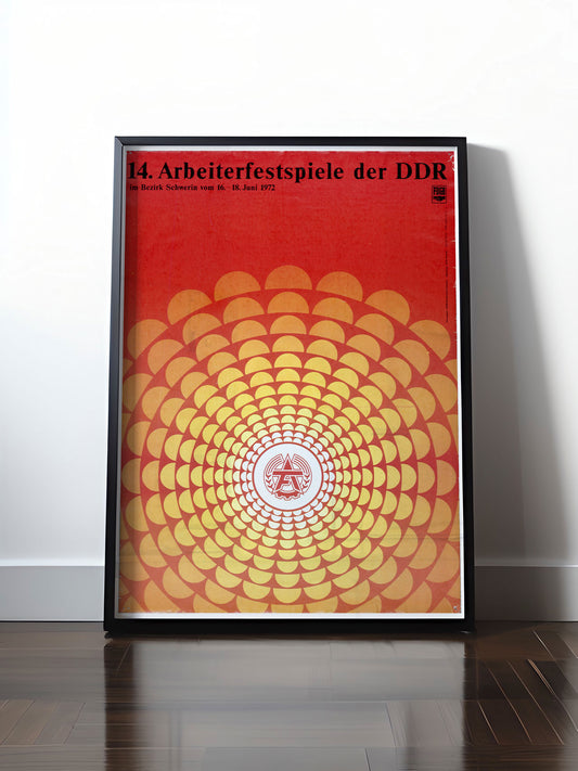 HISTORISCHES POSTER (A4 | A3 | A2 | A1) • 14. ARBEITERFESTSPIELE SCHWERIN 1972