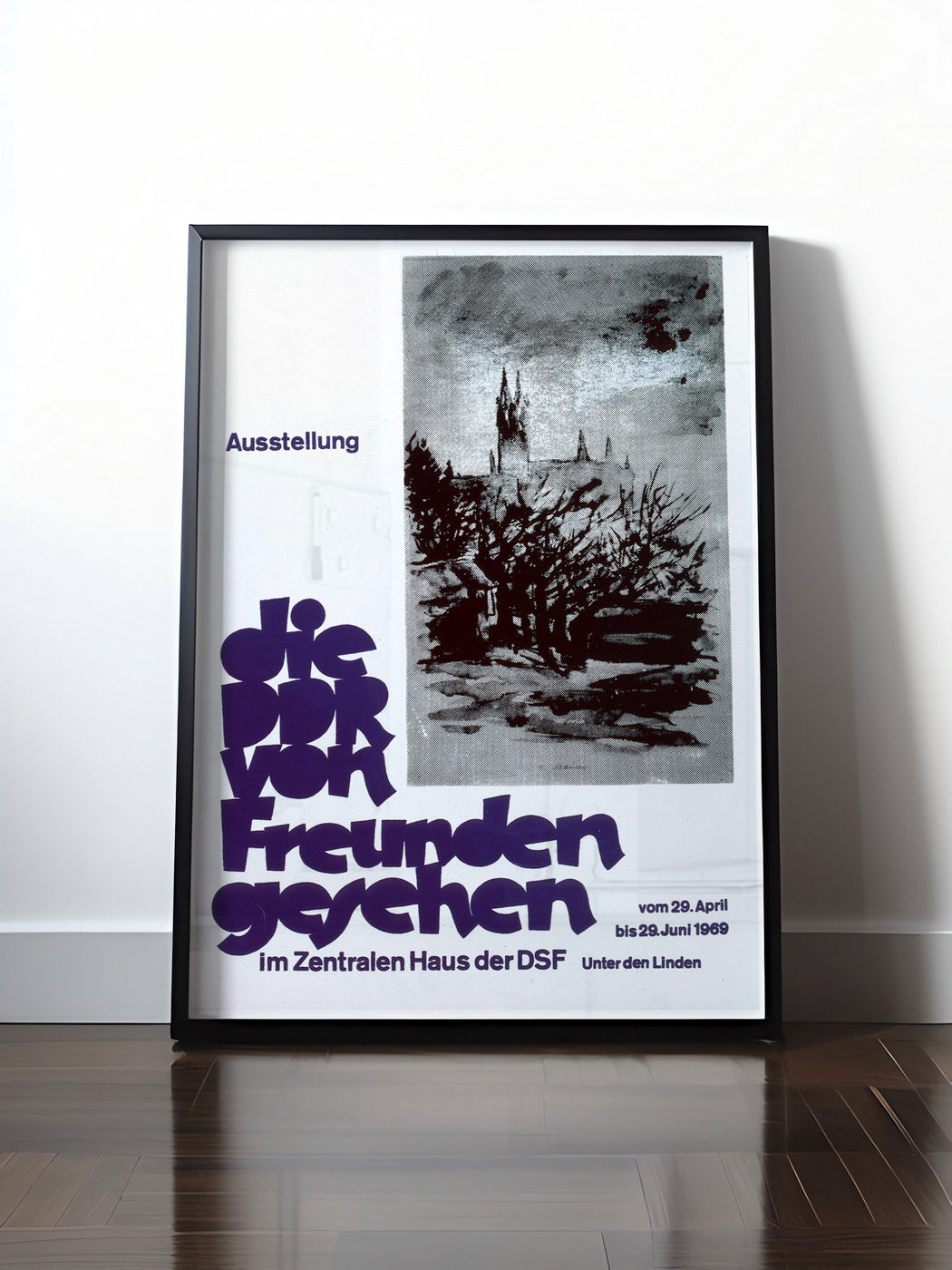 HISTORISCHES POSTER (A4 | A3 | A2 | A1) • DDR: AUSSTELLUNG "VON FREUNDEN GESEHEN" 1969