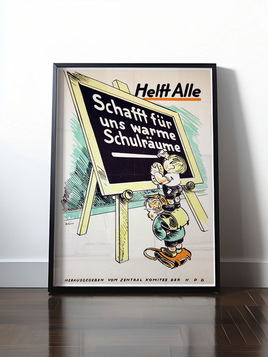 HISTORISCHES POSTER (A4 | A3 | A2 | A1) • SCHAFFT WARME SCHULRÄUME