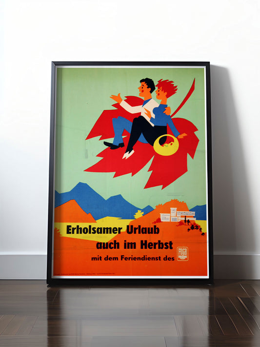 HISTORISCHES POSTER (A4 | A3 | A2 | A1) • HERBSTURLAUB - FERIENDIENST