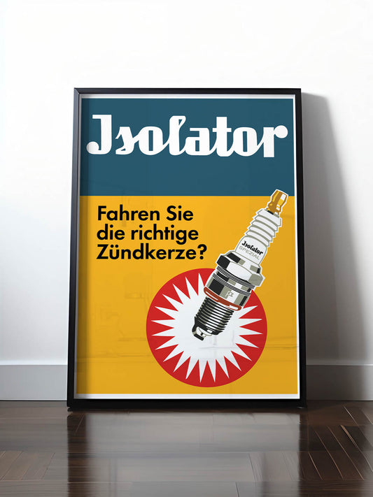 HISTORISCHES POSTER (A4 | A3 | A2 | A1) • ISOLATOR ZÜNDKERZE