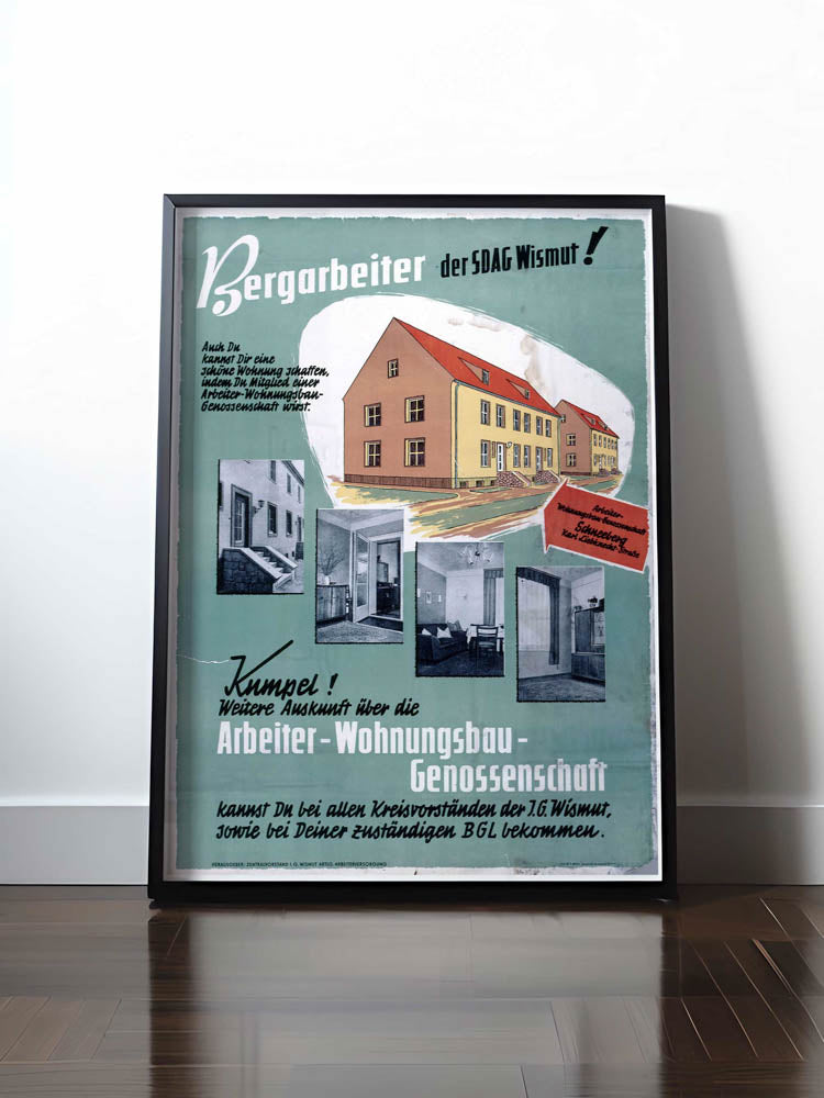 HISTORISCHES POSTER (A4 | A3 | A2 | A1) • BERGARBEITER DER SDAG WISMUT