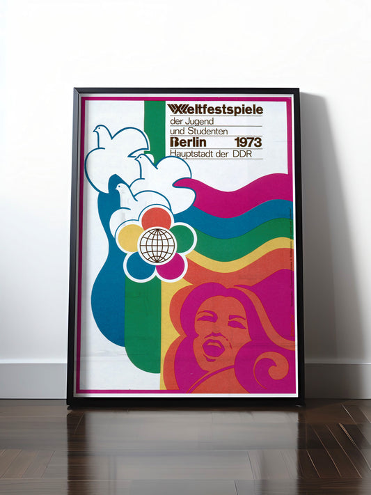 HISTORISCHES POSTER (A4 | A3 | A2 | A1) • DDR: WELTFESTSPIELE DER JUGEND BERLIN, 1973