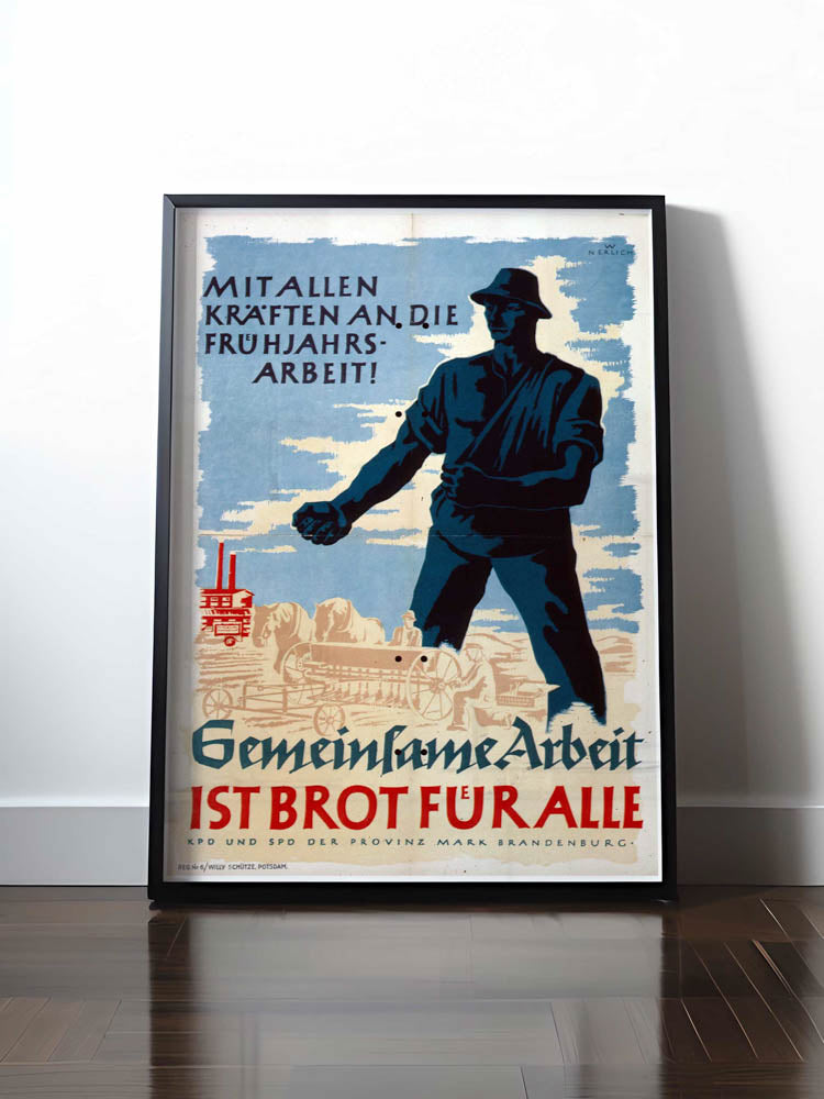 HISTORISCHES POSTER (A4 | A3 | A2 | A1) • GEMEINSAME ARBEIT IST BROT FÜR ALLE