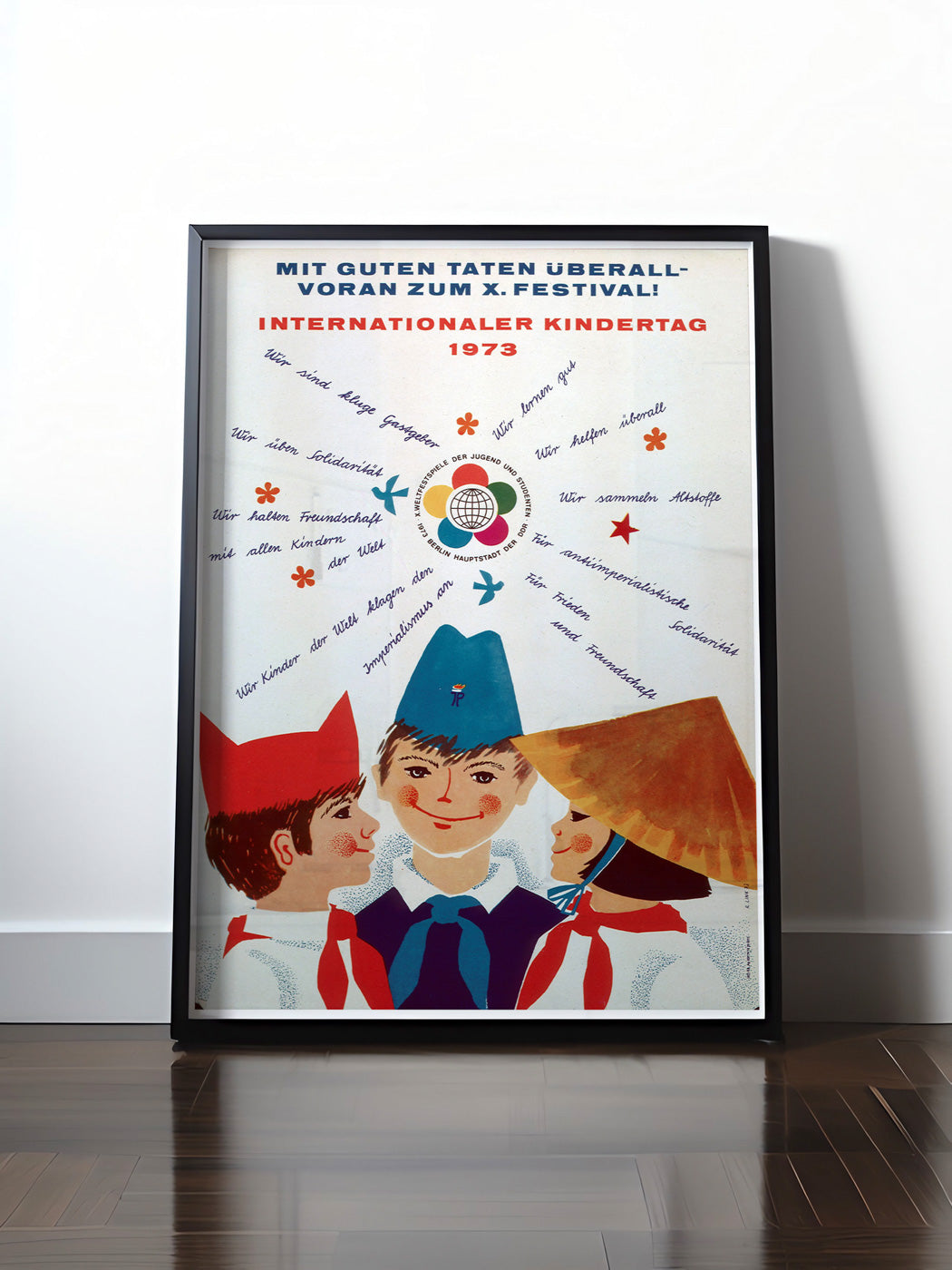 HISTORISCHES POSTER (A4 | A3 | A2 | A1) • DDR: INTERNATIONALER KINDERTAG 1973