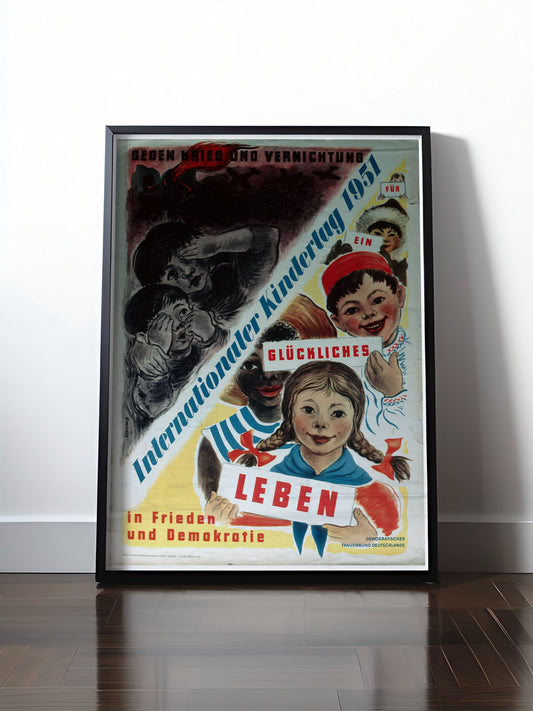 HISTORISCHES POSTER (A4 | A3 | A2 | A1) •  DDR: KINDERTAG 1951