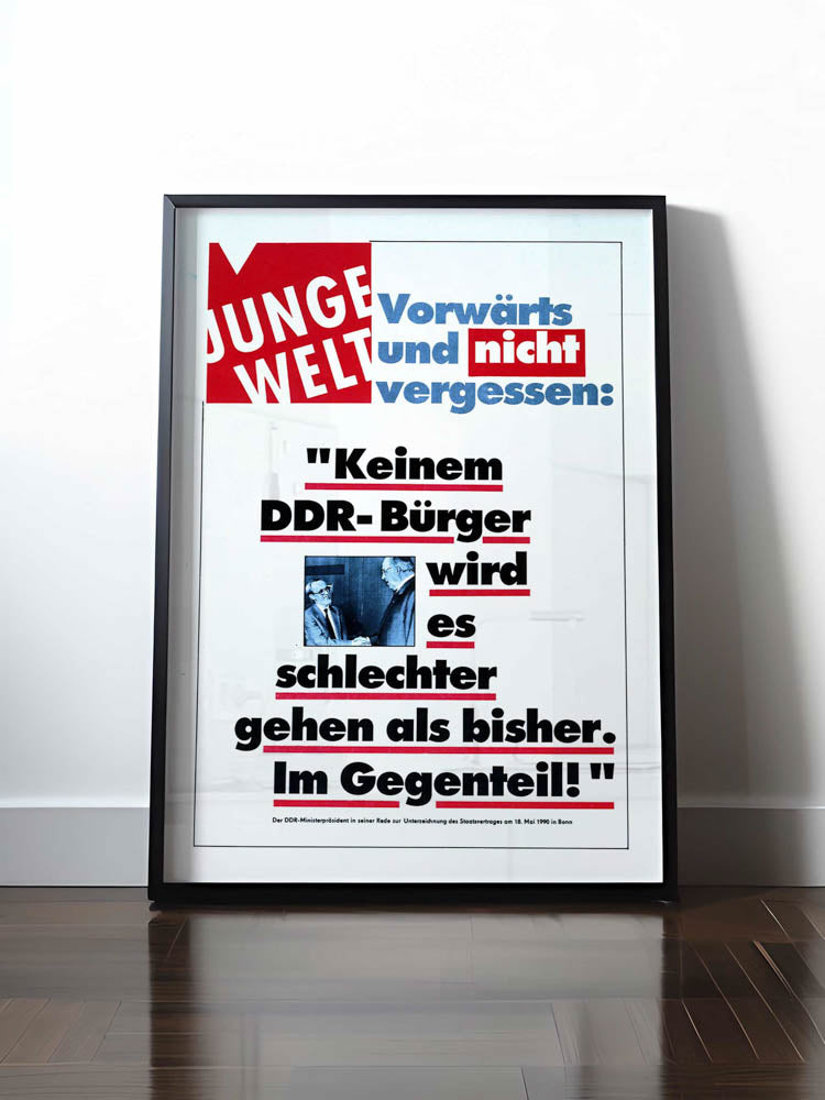 HISTORISCHES POSTER (A4 | A3 | A2 | A1) • JUNGE WELT: VORWÄRTS UND NICHT VERGESSEN