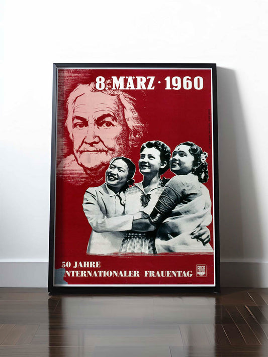 HISTORISCHES POSTER (A4 | A3 | A2 | A1) • 50 JAHRE INTERNATIONALER FRAUENTAG 8. MÄRZ 1960