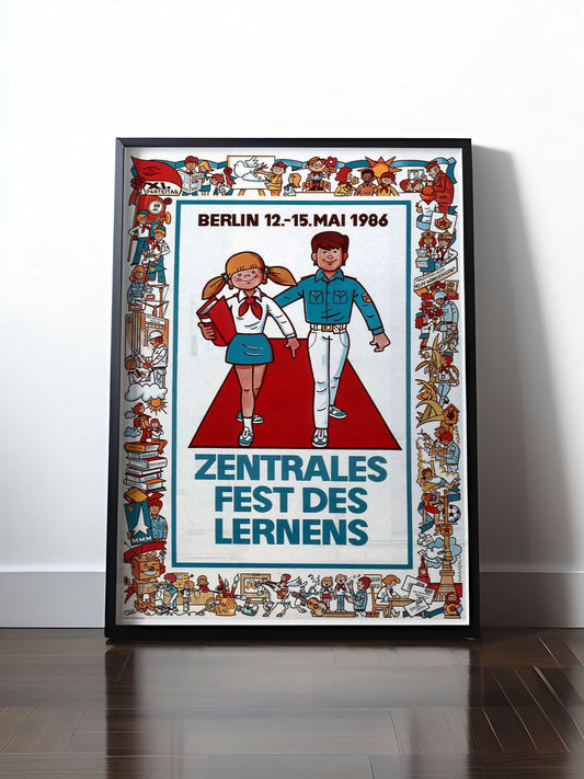 HISTORISCHES POSTER (A4 | A3 | A2 | A1) • DDR: FEST DES LERNENS 1986