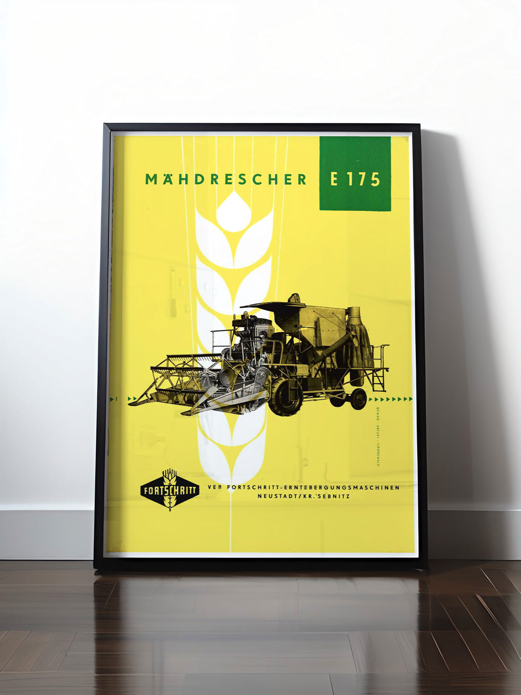 HISTORISCHES POSTER (A4 | A3 | A2 | A1) • DDR: FORTSCHRITT MÄHDRESCHER E175