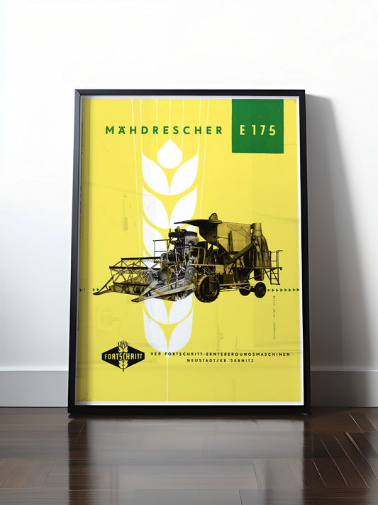 HISTORISCHES POSTER (A4 | A3 | A2 | A1) • DDR: FORTSCHRITT MÄHDRESCHER E175